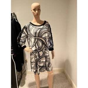 Perception Woman’s Geometric Print Dress Sz1X Style 240476